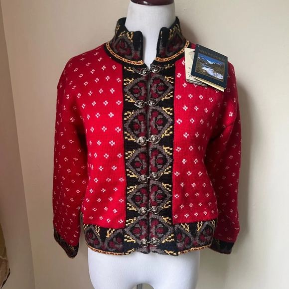 NWT Windfjord Sweater, red, size XS - Picture 6 of 7